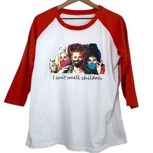 Disney Hocus Pocus Women’s Sanderson Sisters Witches Graphic 3/4 Sleeve T-Shirt